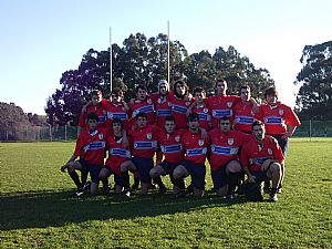 Formacion en el I Torneo Galaico-Astur en enero de 2007. Campo de Acea da Ma